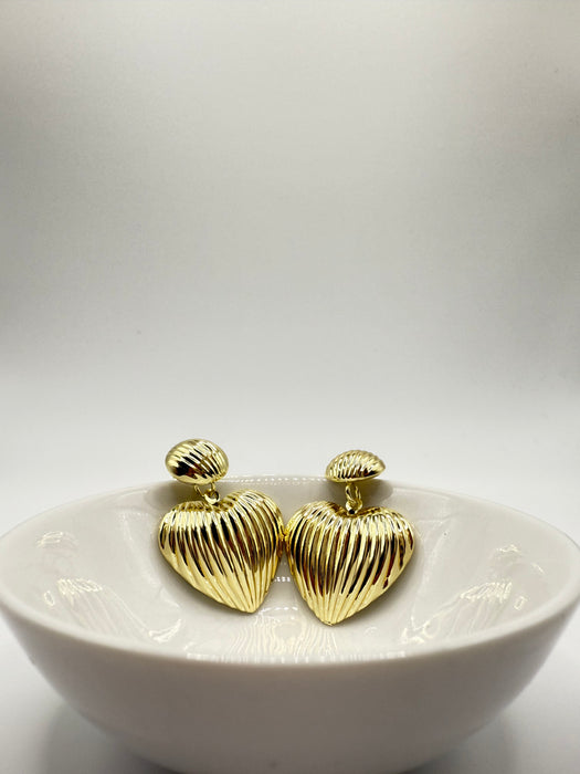 Grace Heart Earrings Gold Filled