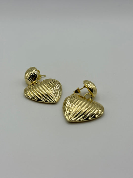 Grace Heart Earrings Gold Filled