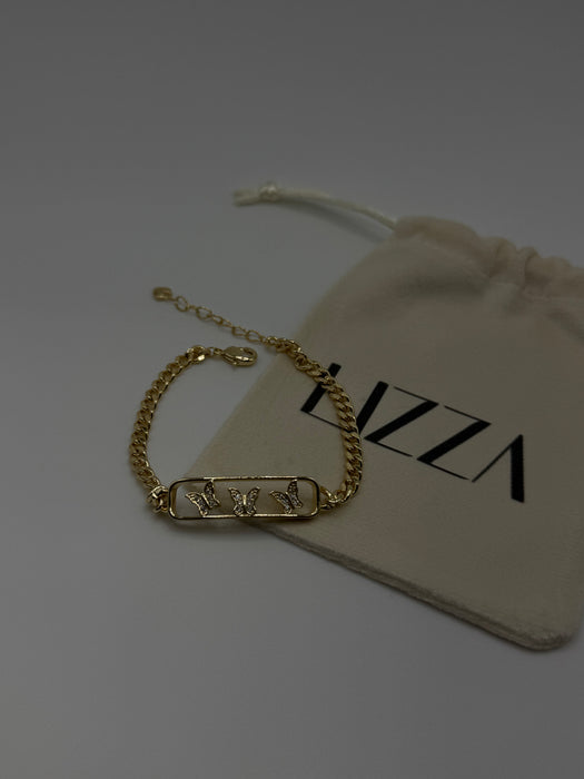 BB Butterfly Gold Filled CZ Bracelet