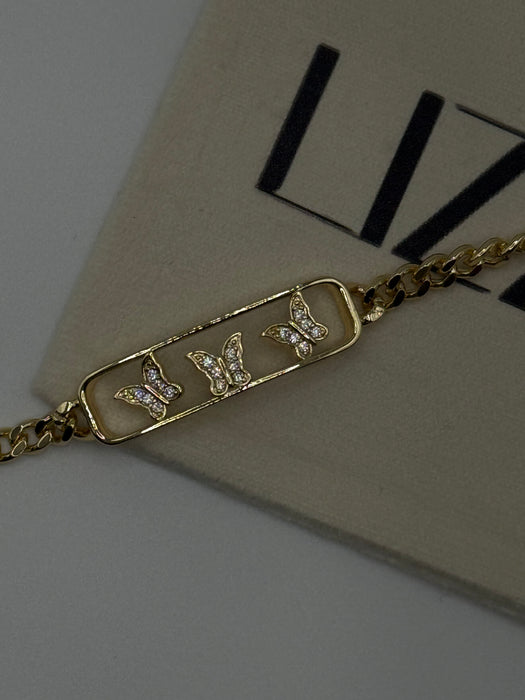 BB Butterfly Gold Filled CZ Bracelet