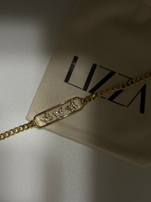 BB Butterfly Gold Filled CZ Bracelet