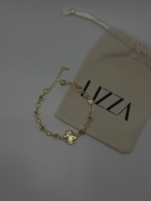 Clover Gold Filled Bracelet CZ