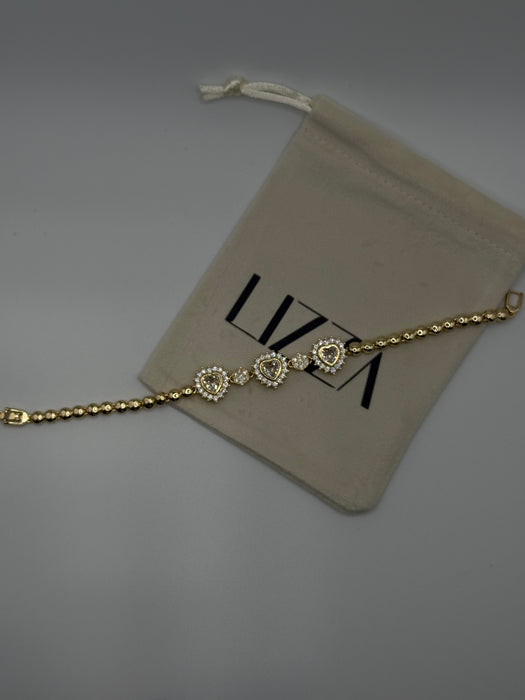 Lennah Heart Gold Filled CZ Bracelet