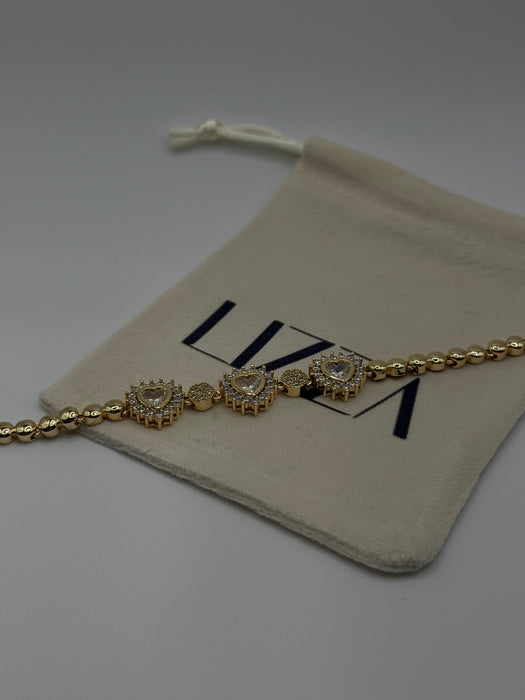 Lennah Heart Gold Filled CZ Bracelet
