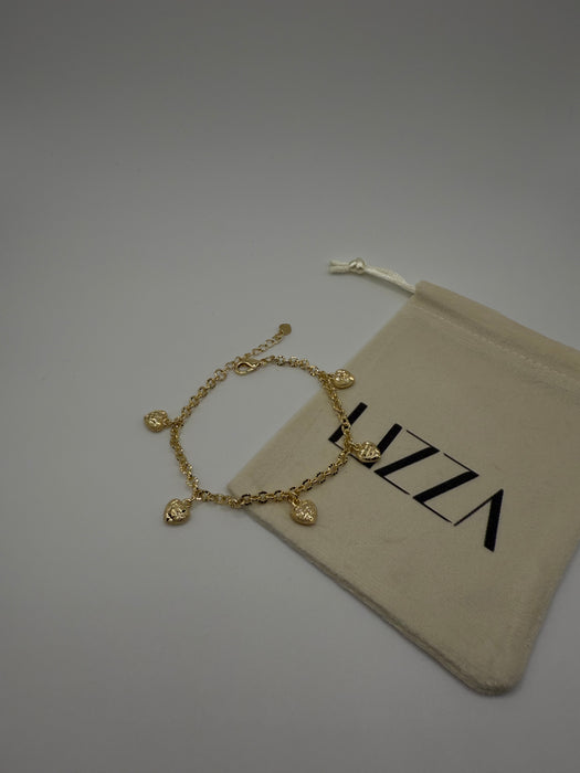 Heart Charm Gold Filled Bracelet