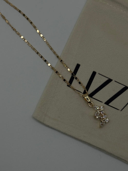 Twin Butterfly Necklace Gold Filled
